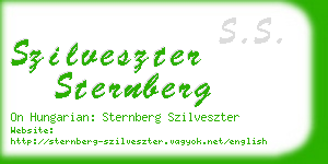 szilveszter sternberg business card